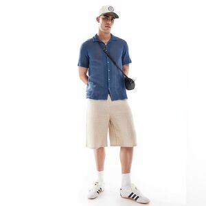 Superdry Men’s Superdry Knitted texture shirt in ecru crochet